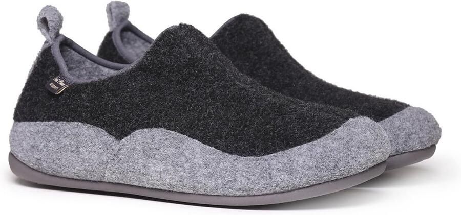 Comfortabele Heren Pantoffels van Gerecycled Vilt met Rubberen Zool