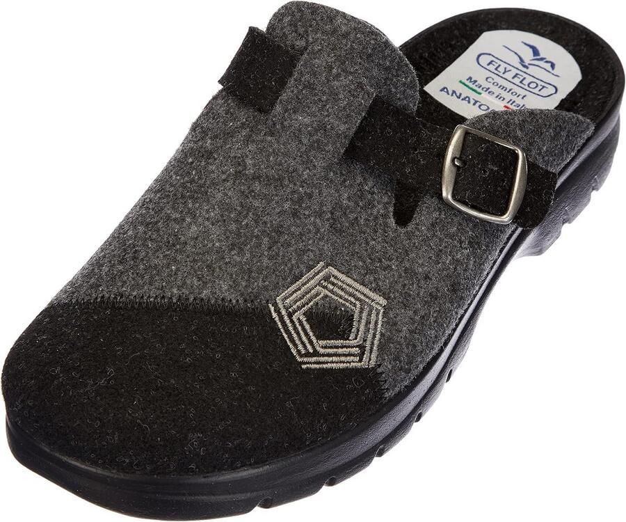 Comfortabele Heren Pantoffels van Gerecycled Vilt met Verstelbare Gesp