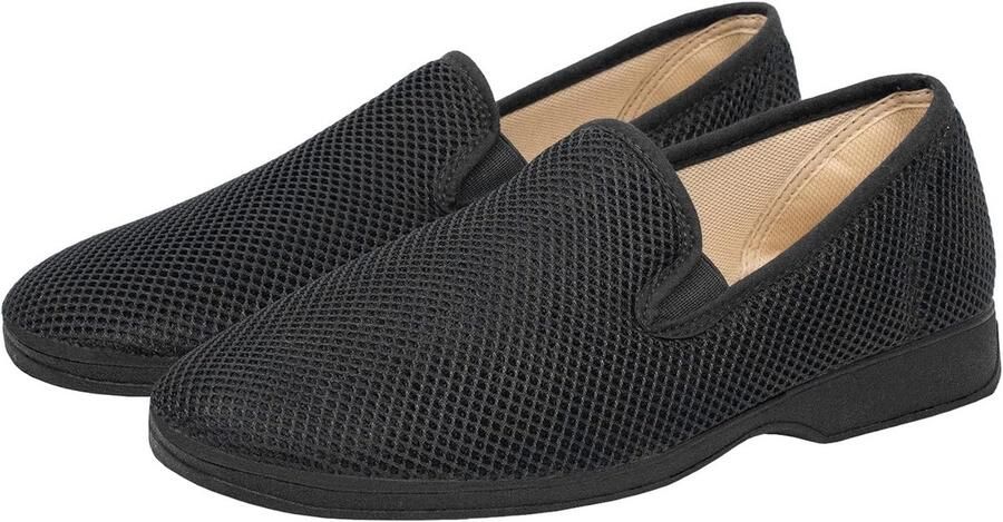 Comfortabele Heren Pantoffels Zomer Ademend Netmateriaal Gesloten Neus Rubberzool Gemaakt in Spanje