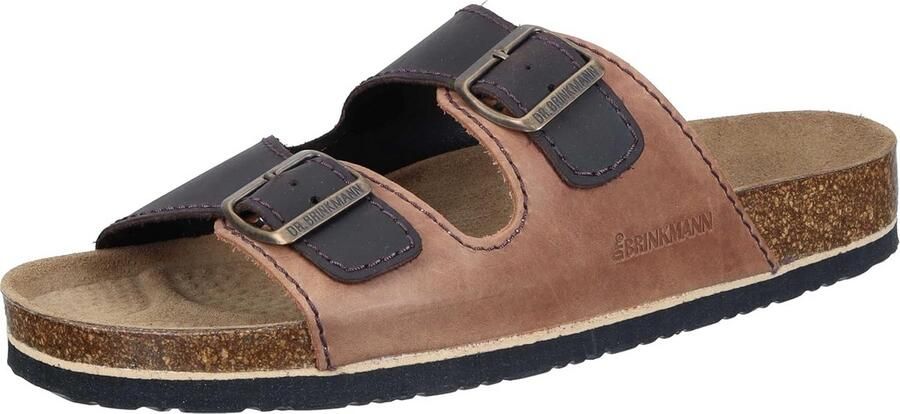 Comfortabele Heren Pantoffels Mokka Kastanje Leer Brede Voet