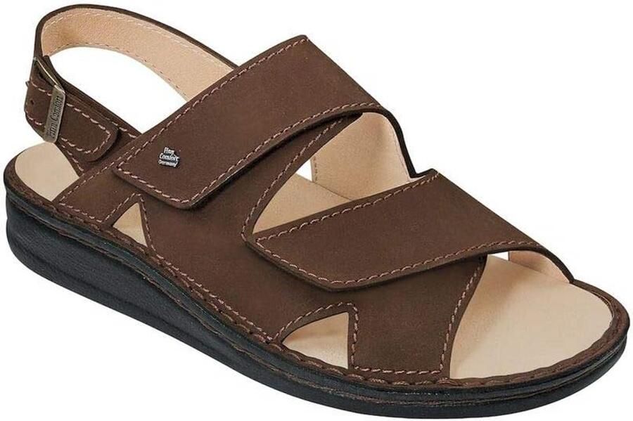 Comfortabele Heren Sandaal Open Schoen Dagelijks Gebruik Zacht Voetbed Hout Bruin