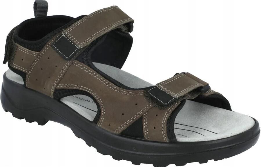 Comfortabele Heren Sandalen Brede Pasvorm H Leer Grote Maten