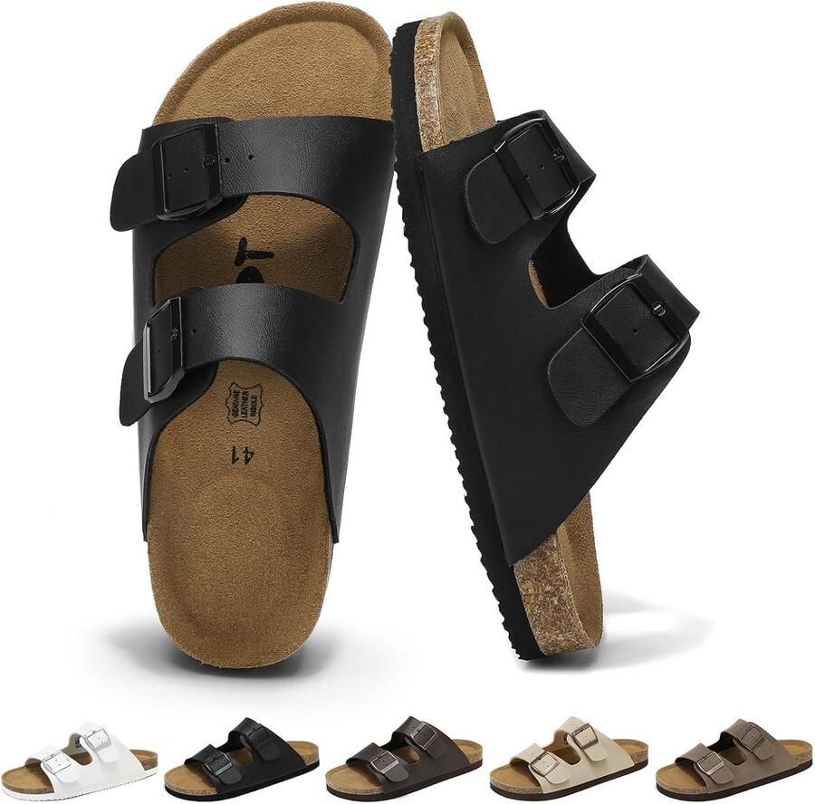 Comfortabele Heren Sandalen met Verstelbare Bandjes en Kurk Voetbed