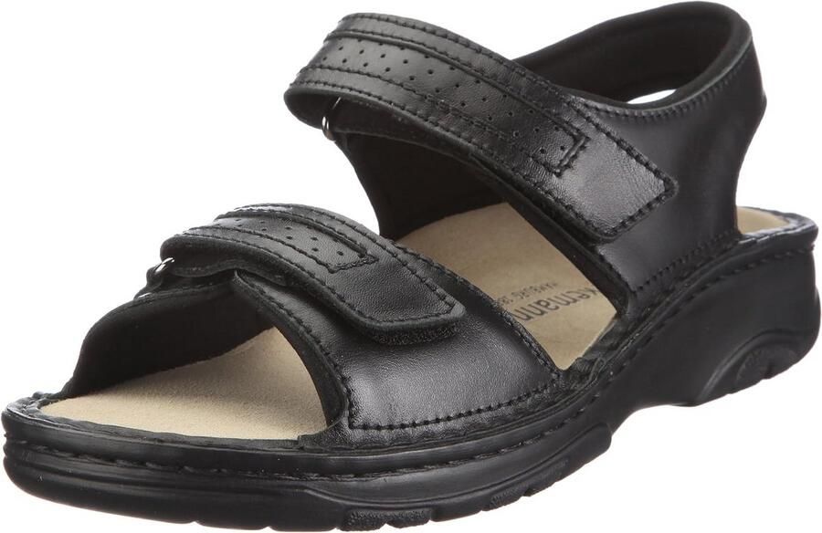 Comfortabele Heren Sandalen Met Leren Bovenwerk