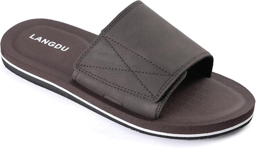 Comfortabele Heren Sliders Sandalen met Verstelbare Bandjes Lichtgewicht Zomer Slippers