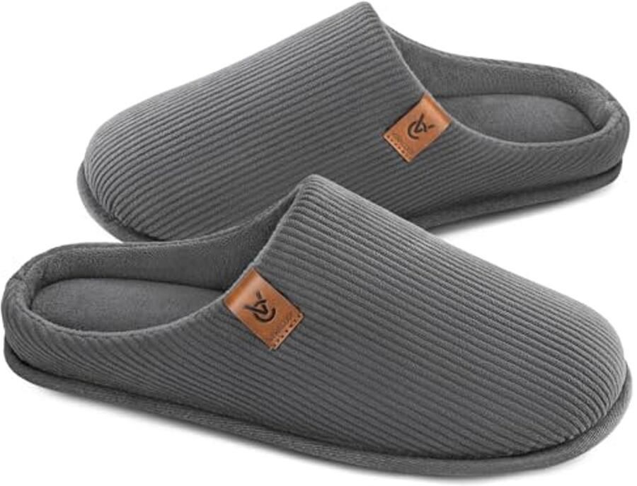 Comfortabele Heren Slip-on Slippers van Corduroy met Memory Foam