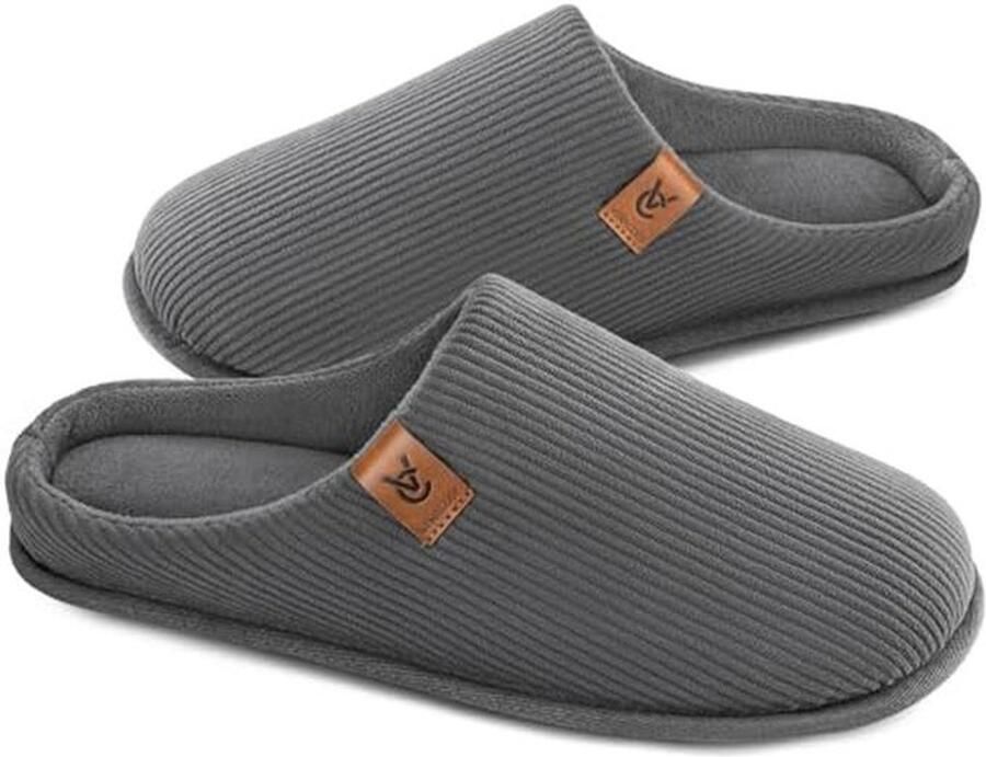 Comfortabele Heren Slip-on Slippers van Corduroy met Memory Foam