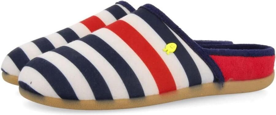 Comfortabele Heren Slipper met Gekleurde Strepen en Ademende Voering