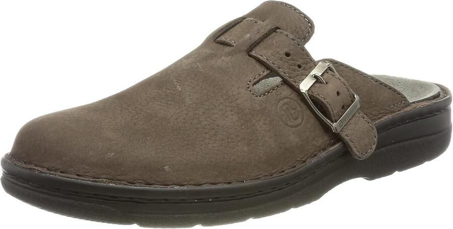 Comfortabele Heren Slipper met Uitneembaar Voetbed Flexibele Leer Kangoeroe