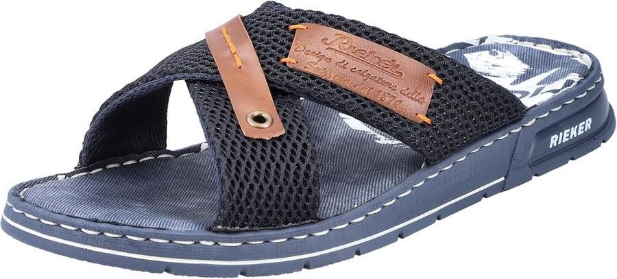 Comfortabele Heren Slippers Blauw Lichte Schokabsorberende Zool
