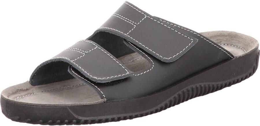 Comfortabele Heren Slippers Leer met Lichte Luchtkussenzool