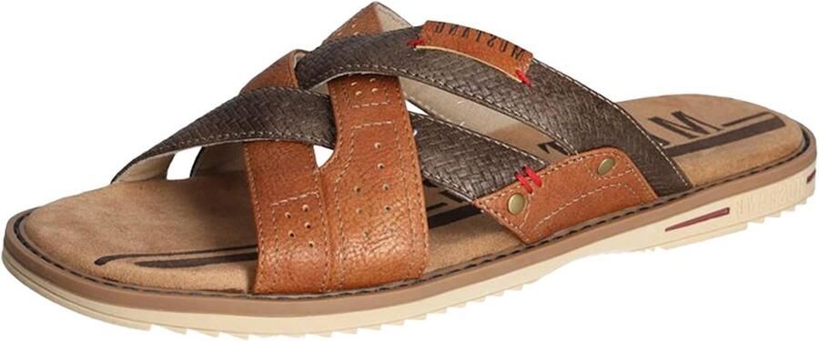 Comfortabele Heren Slippers Leer Zeer Goed Draagcomfort