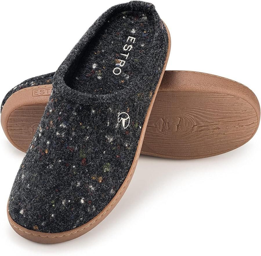 Comfortabele Heren Slippers met Antislipzool van Vilt