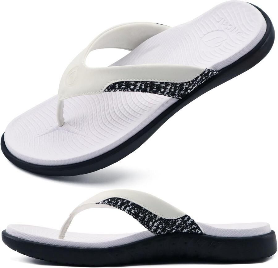 Comfortabele Heren Slippers met Voetbed en Stevige Voetboog Ondersteuning Sport & Strand