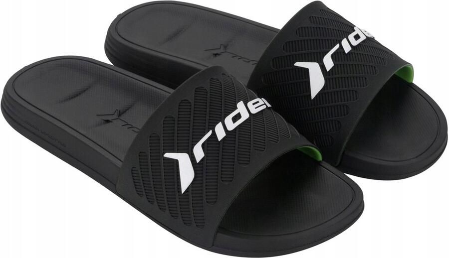 Comfortabele Heren Slippers Sportief Zwart Wit
