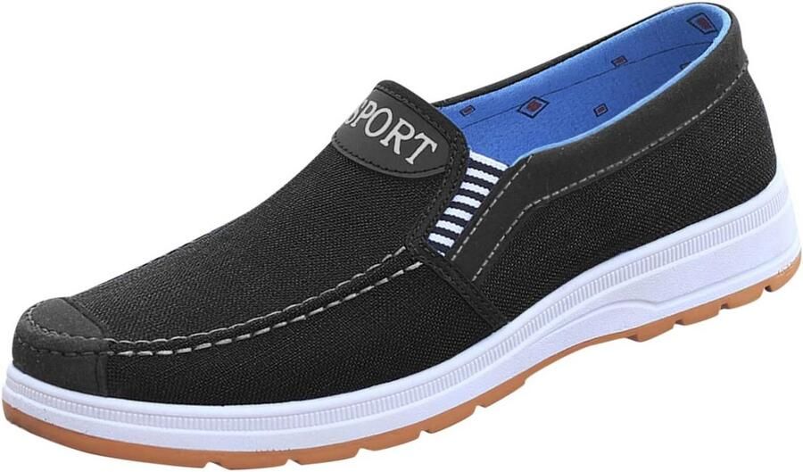 Comfortabele Heren Sportschoenen Canvas Sneakers Instappers Ademend