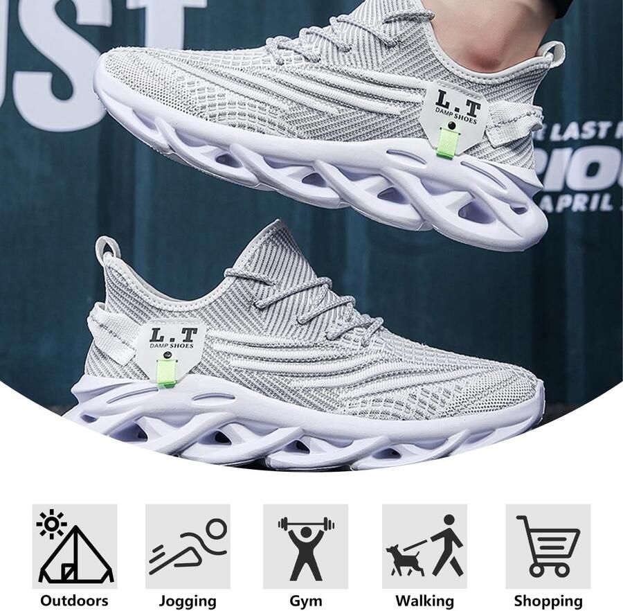 Comfortabele Heren Sportschoenen Lichtgewicht Sneakers voor Hardlopen Wandelen & Fitness