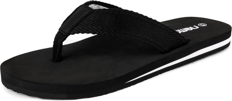 Comfortabele Heren Teenslippers Lichtgewicht Platte Zomersandalen voor Strand en Douche