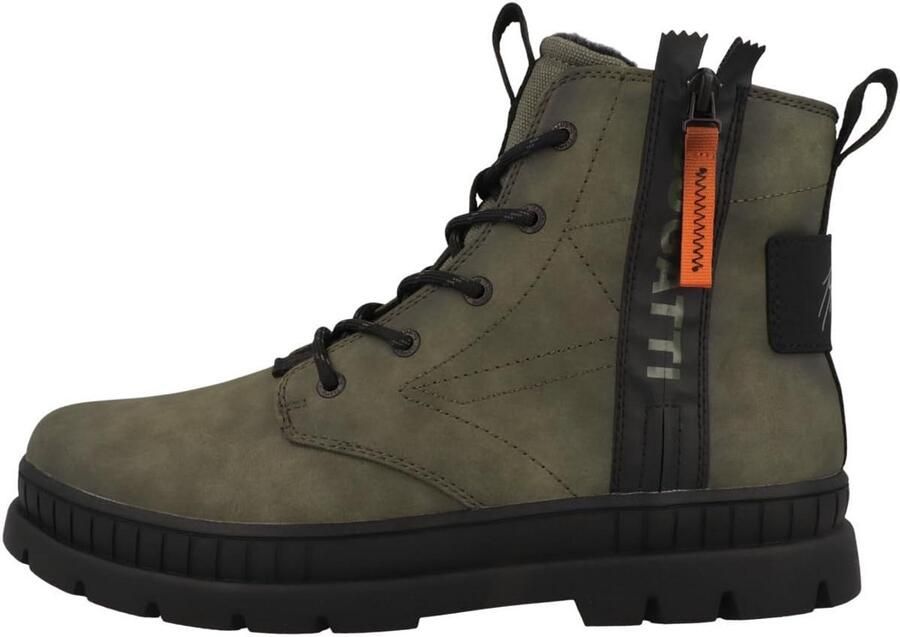 Comfortabele Heren Veterschoenen in Trendy Groen Leer