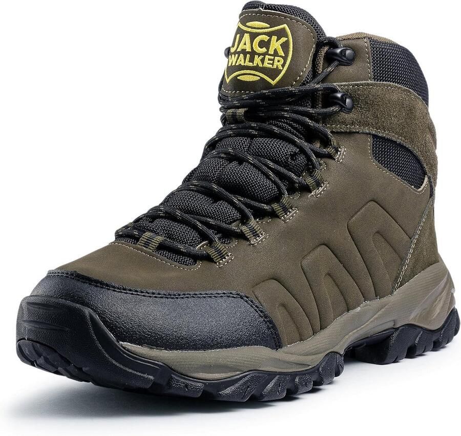 Comfortabele Heren Wandelschoenen Groen Waterdichte Outdoorschoenen