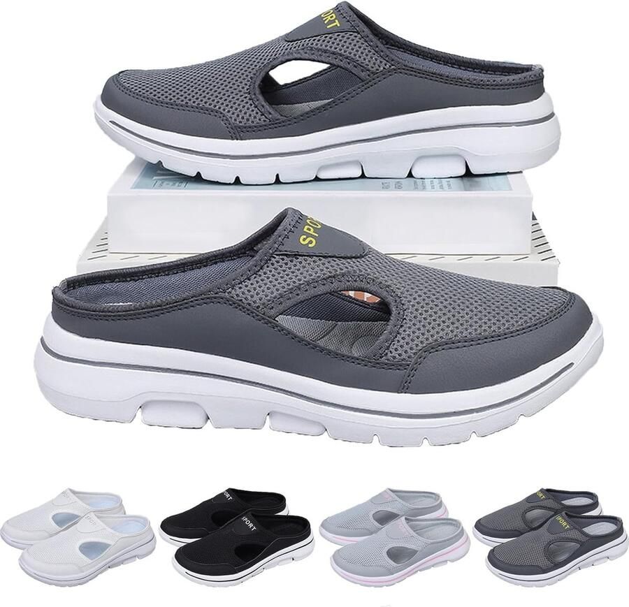 Comfortabele herensandalen voor sport ademend ondersteuning antislip met voetboogondersteuning