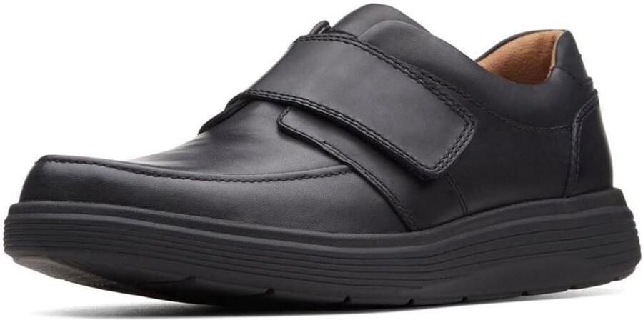 Comfortabele Zwarte Leren Heren Loafers Casual Instapschoenen