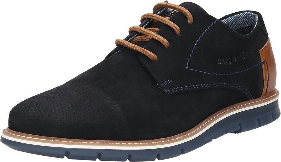 Comfortabele Herenschoenen van Suède met Brede Leest en Uitneembaar Voetbed