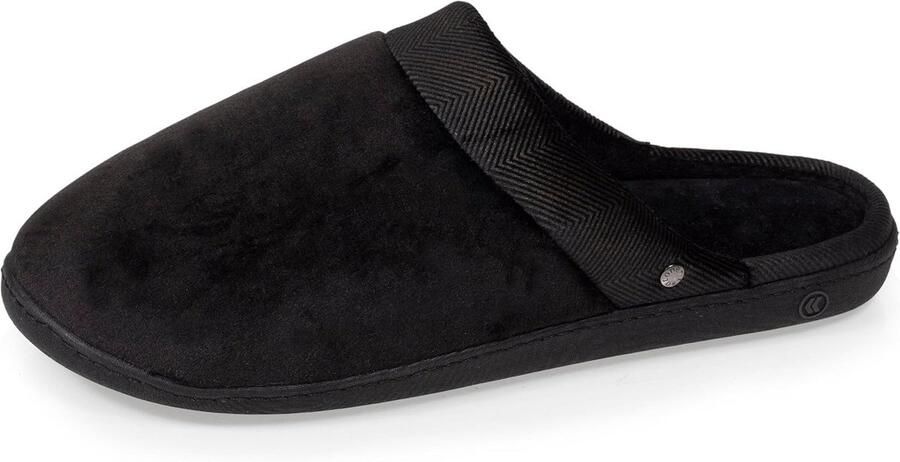 Heren Slippers van Organisch Katoen Comfortabel en Licht Zwart