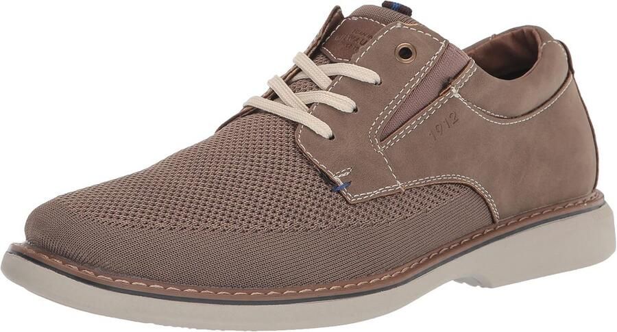 Heren Veterschoenen Taupe Breiwerk Lichtgewicht Oxford Zool