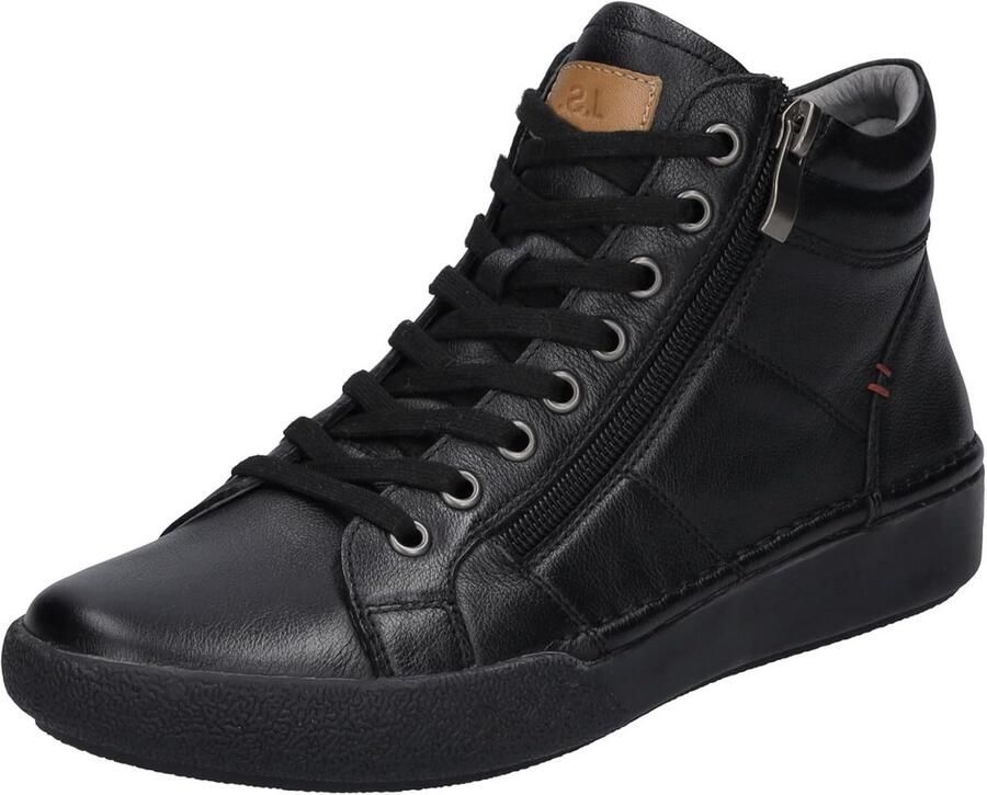 Comfortabele Hoge Sneaker voor Dames van Echt Leer met Verwisselbaar Voetbed