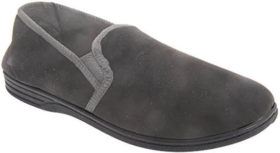 Comfortabele Huisschoenen voor Heren met Twin Gusset Zwart