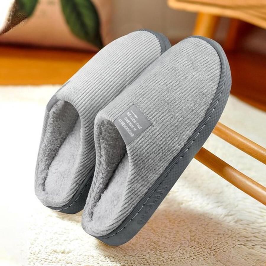 Comfortabele huisslippers voor en warme binnenschoenen met memory foam en antislip rubberen zool ideaal voor binnengebruik