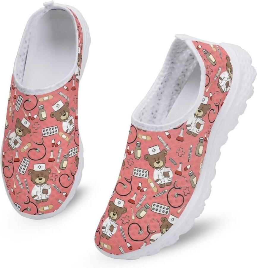 Comfortabele Instap Wandelschoenen Dames Mesh Loopschoenen voor Buiten en Sport