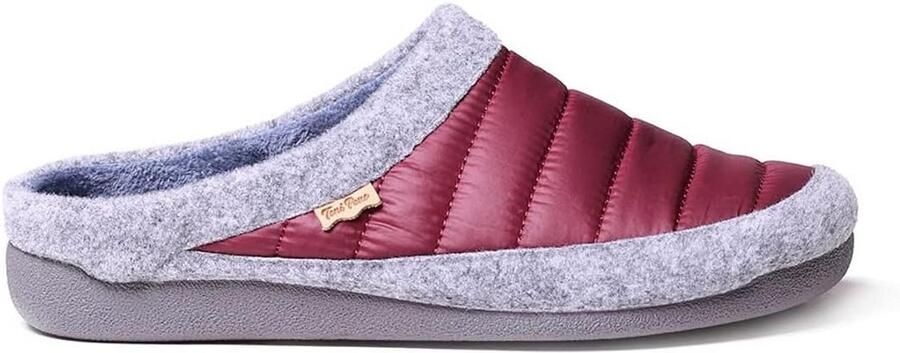 Comfortabele Instapper Heren Slipper van Vilt en Stof met Rubberen Zool