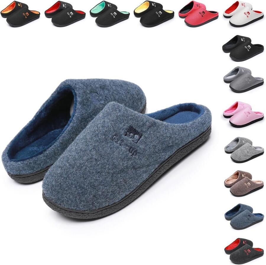 Comfortabele Instappers met Memory Foam voor Binnen en Buiten Zachte Pantoffels Blauw