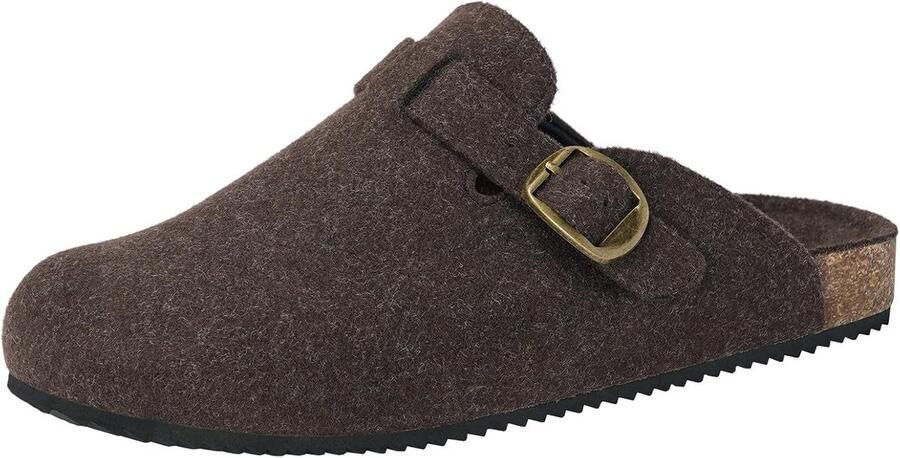 Comfortabele Instappers Pantoffels met Kurken Voetbed voor en Warm en Zacht