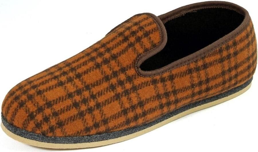 Comfortabele Instappers van Kamelhaar met Antislip Rubberen Zool Ade de Vilten Pantoffels voor en