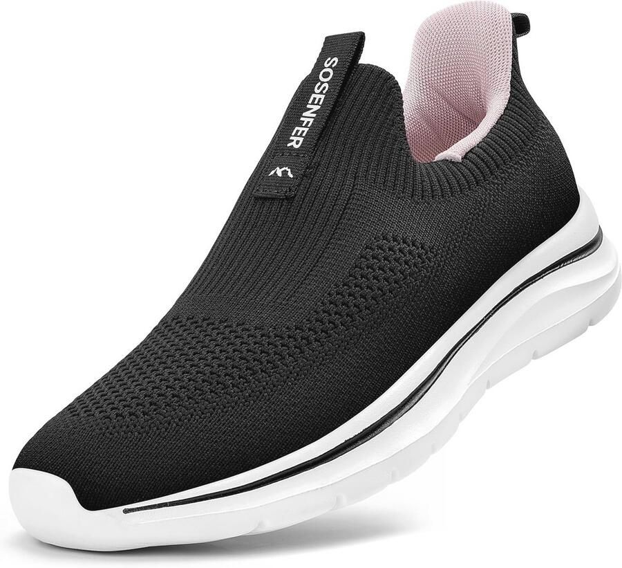 Comfortabele instappers voor dames zonder veters Lichte vrijetijdsschoenen met elastische tailleband