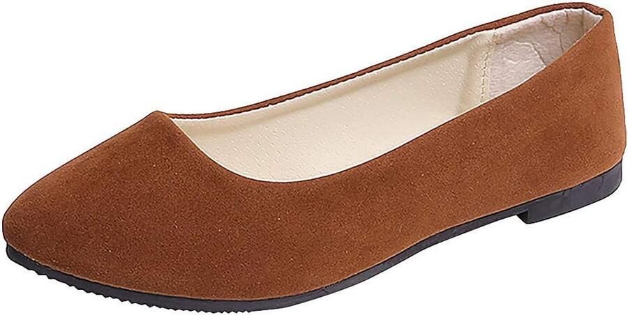 Comfortabele Instapschoenen Dames Platte Zolen Grote Maten