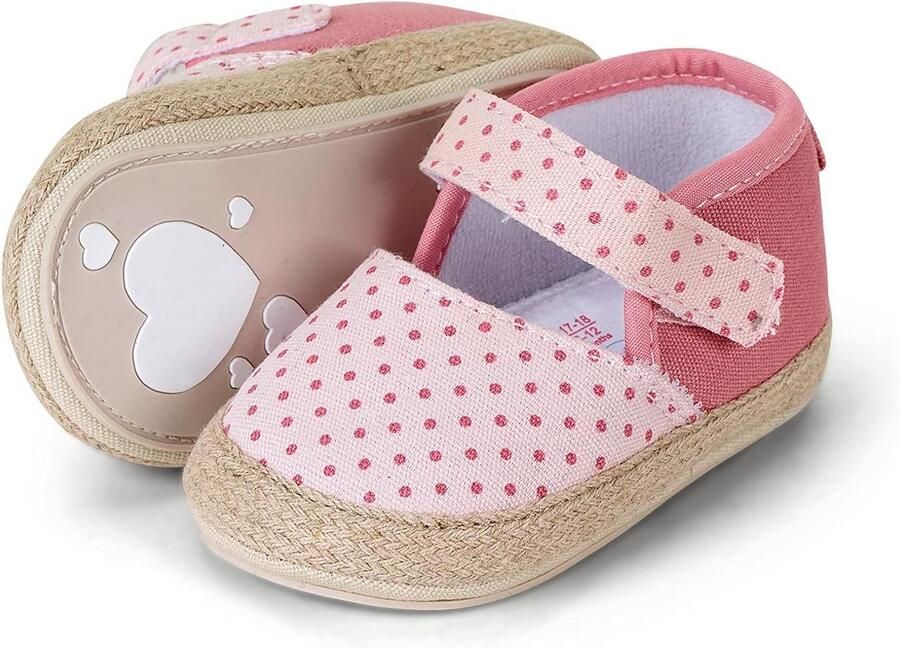 Comfortabele Instapschoenen voor Baby Meisjes met Stippenpatroon