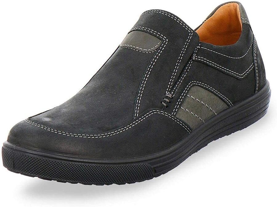 Comfortabele Instapschoenen voor Heren van Leer met Klittenbandsluiting