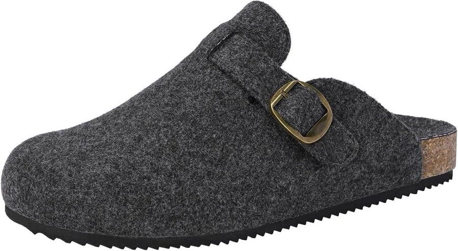 Comfortabele Muiltjes met Kork Voetbed Warme Slip-On Sloffen voor Binnen en Buiten