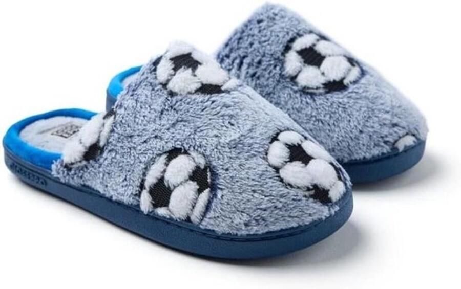 Comfortabele jongens pantoffels met vrolijk dessin en antislipzool