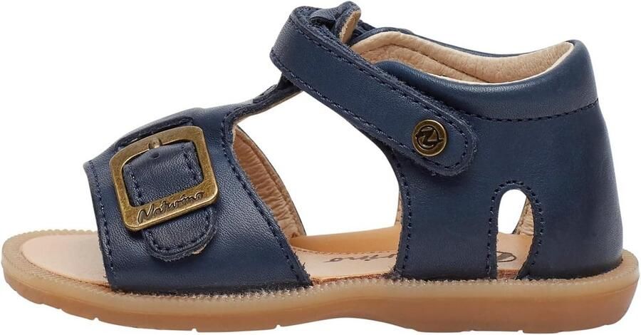 Comfortabele jongens sandaal met klittenband en leren zool
