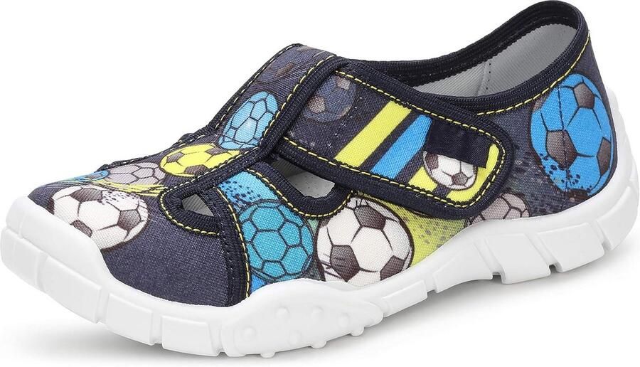 Comfortabele Jongens Slippers met Klittenband en Uitneembare Inlegzolen