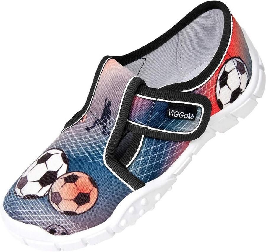 Comfortabele jongens sloffen met klittenband Ademende kindergroen met gezond voetkeurmerk