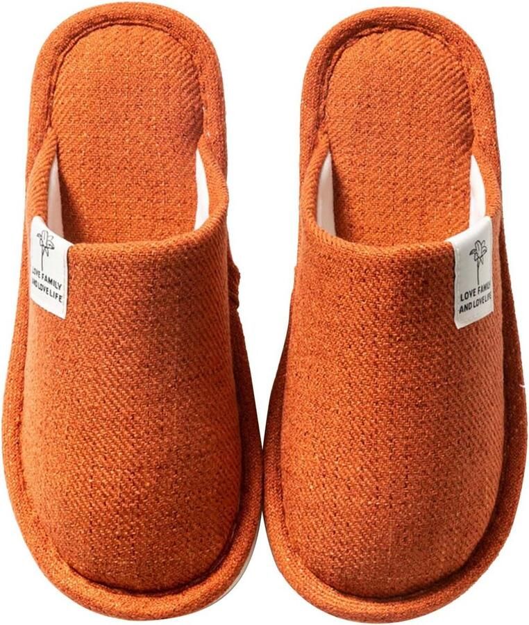 Comfortabele Katoen Linnen Instappers Antislip Wasbaar voor Binnen Hotel & Spa