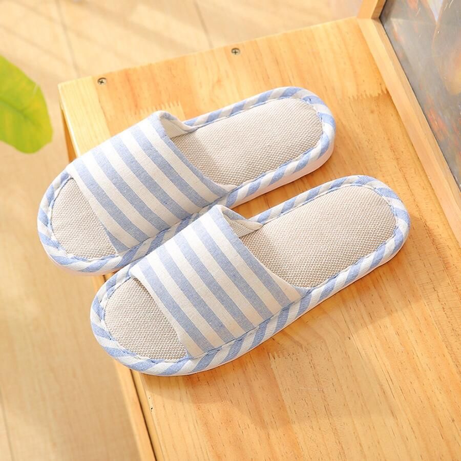 Comfortabele katoenen linnen pantoffels voor en ade de binnenschoenen met antislip rubberen zool lichtgewicht antislip sandalen voor slaapkamer en woonkamer Stijl 5 [Aanbevolen voor ]