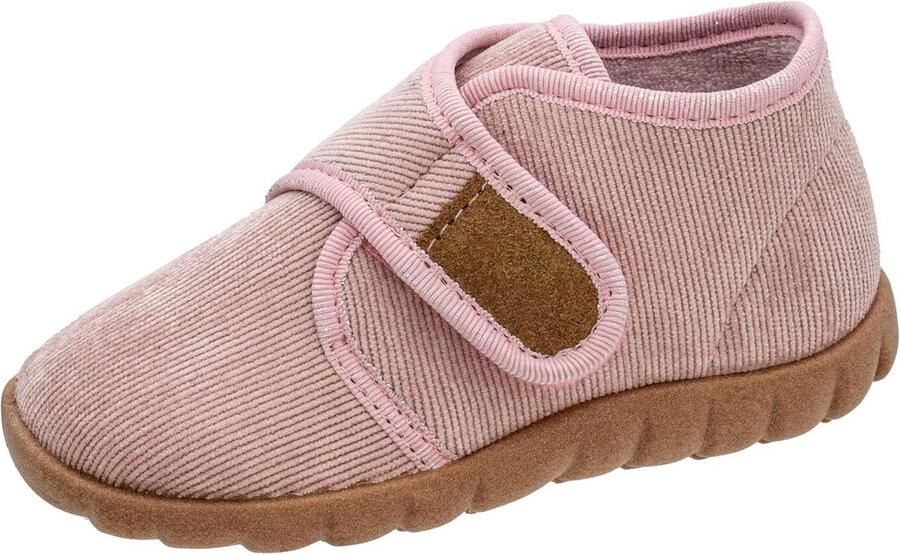 Comfortabele Kinder Pantoffels met Klittenband voor en Zachte Corduroy