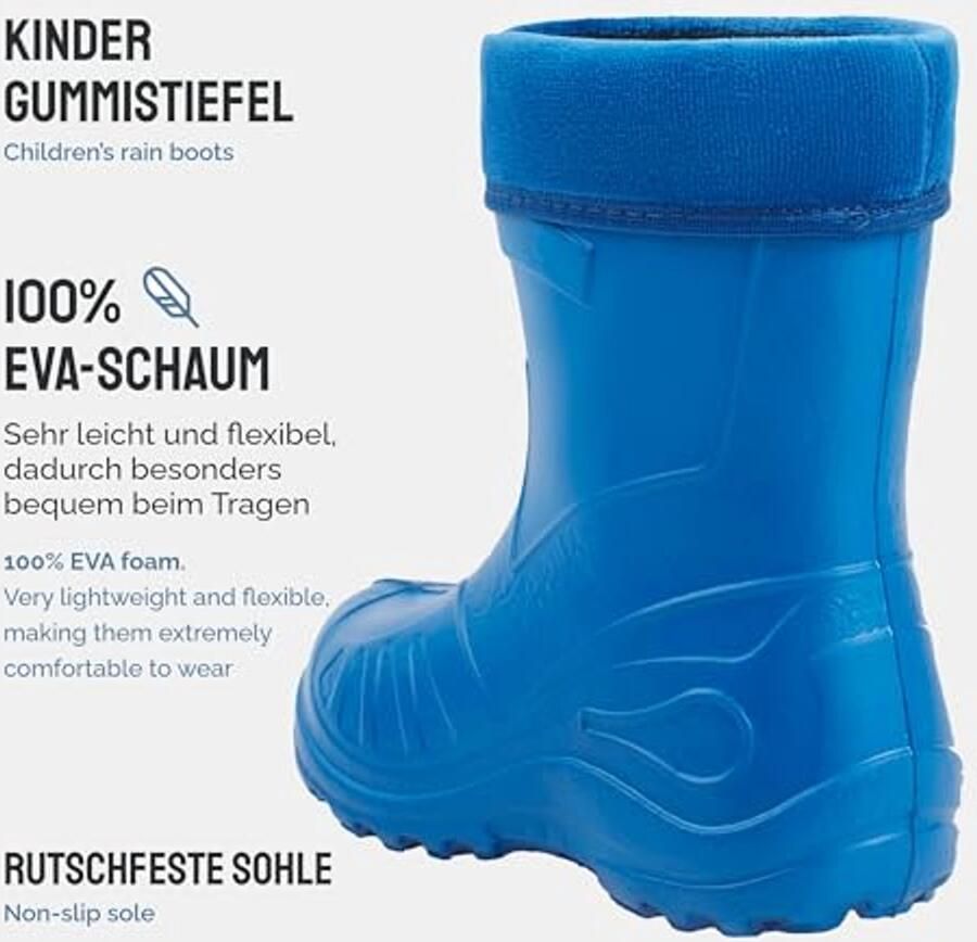 Comfortabele Kinder Rubberlaarzen voor en Lichtgewicht EVA